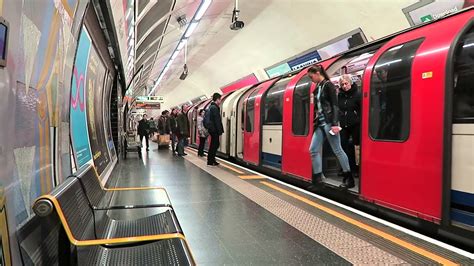 London Underground Central Line Trains At Marble Arch 12 March 2016