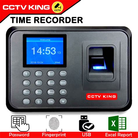 Compact Electronic Biometrics Time Recorder Machine Biometric
