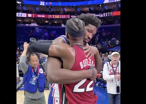 Jimmy Butler Speaks On Joel Embiid After Game 6 Win I Love Him Im Proud Of Him I Still Wish