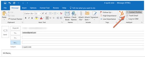 Track And Log Emails With The Hubspot Sales Outlook Desktop Add In
