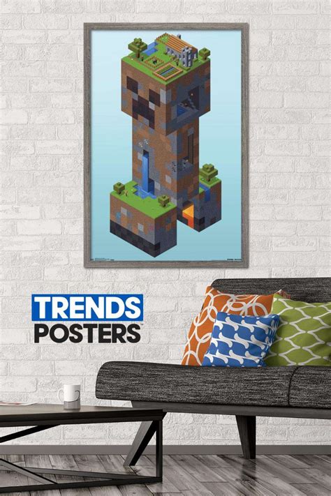Minecraft Creeper Village Poster Ebay