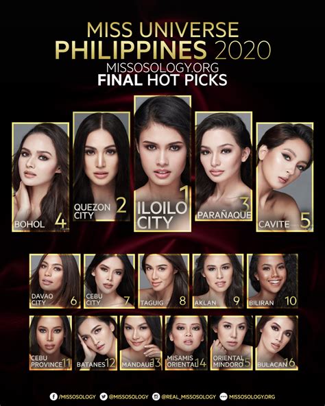 Miss Universe Philippines Final Hot Picks Missosology