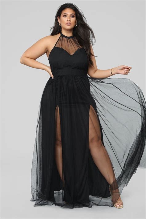 Off The Tulle Gown Black In 2020 Plus Size Black Dresses Plus Size
