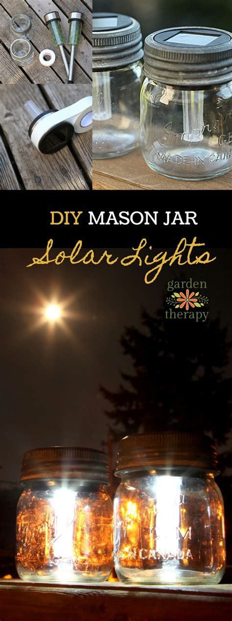 Garden Art Diy Mason Jar Solar Lights