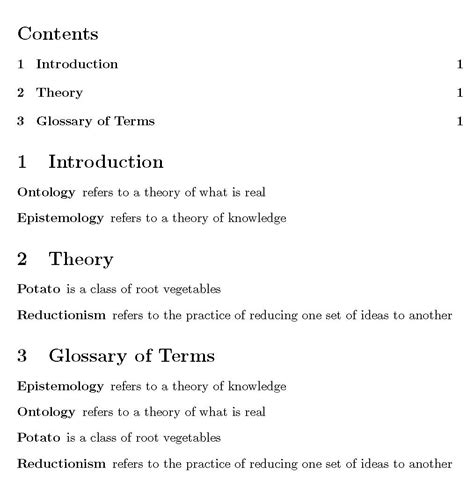 Glossaries How Can I Create A Glossary As I Go Tex Latex Stack