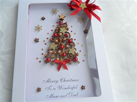 Luxury Personalised Handmade Christmas Card 3d T Box Wooden