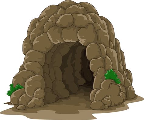 Premium Vector Cartoon Cave Isolated On White Background