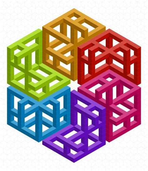 Here presented 55+ 3d isometric drawing images for free to download, print or share. Rainbow Cube by Bucwah #impossible # isometric # geometry ...