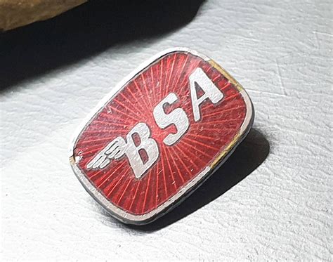 Vintage Bsa Motorcycles Enamel Pin Badge Etsy