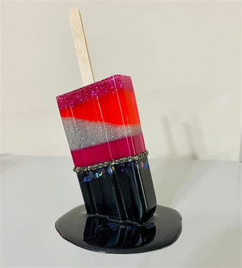 Geometric Melting Popsicle Sculpture Resin Popsicle With Etsy