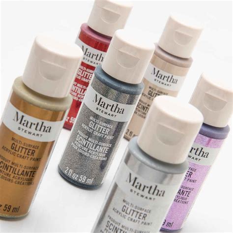 Shop Plaid Martha Stewart Multi Surface Glitter Acrylic Craft Paint 6