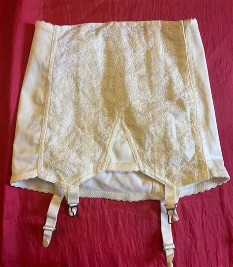 vintage namsie white nylon lacy corset girdle 1960 s size vintage 26” l 12” 67 08 picclick