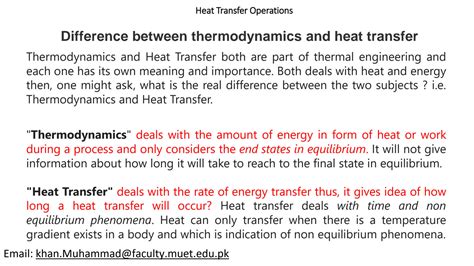 Solution Difference Between Thermodynamics And Heat Transfer Studypool