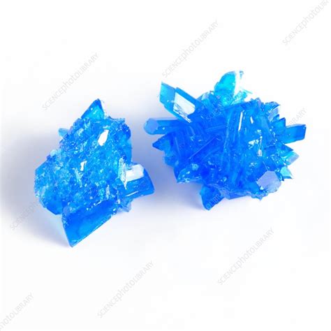 Hydrated Copper Sulphate Crystals Stock Image C Science Photo Library