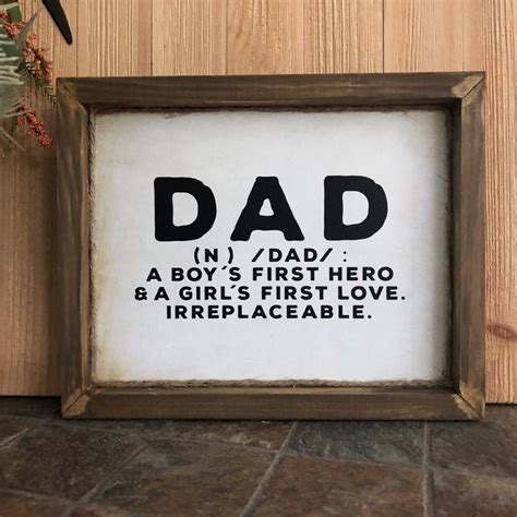 Dad Definition Sign Wooden Dad Sign Wood Father Sign Sign for | Etsy