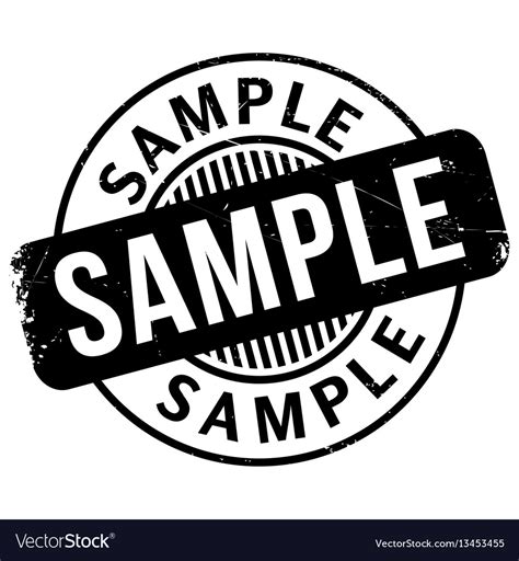 Sample Rubber Stamp Royalty Free Vector Image Vectorstock