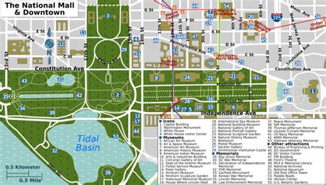 Washington Dc Tourist Map Printable Printable Maps Adams Printable Map