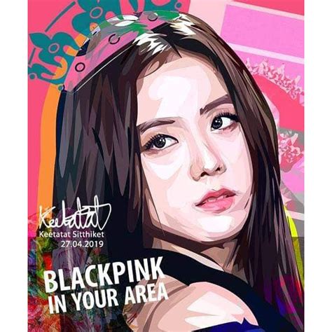 Blackpink Jisoo Korea Pop Art Poster Wall Decoration Drawing Girlgroup
