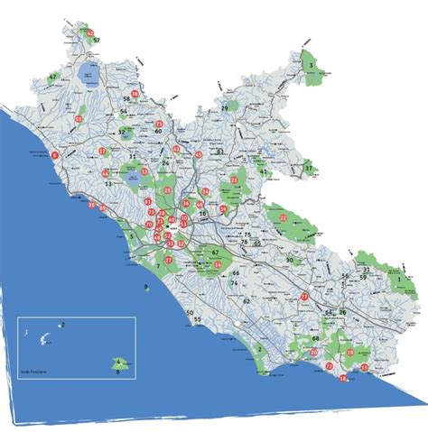 Cartina Delle Aree Naturali Protette Del Lazio