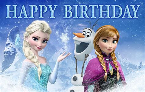 Disney Frozen Personalized Custom Printed Birthday Backdrop Banner
