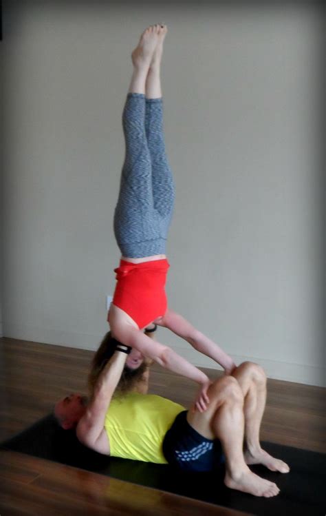 Shoulderstand From Our Acroyoga For Beginners Class Couples Yoga