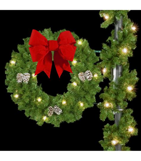 Pole Mount Wreath All American Christmas Co