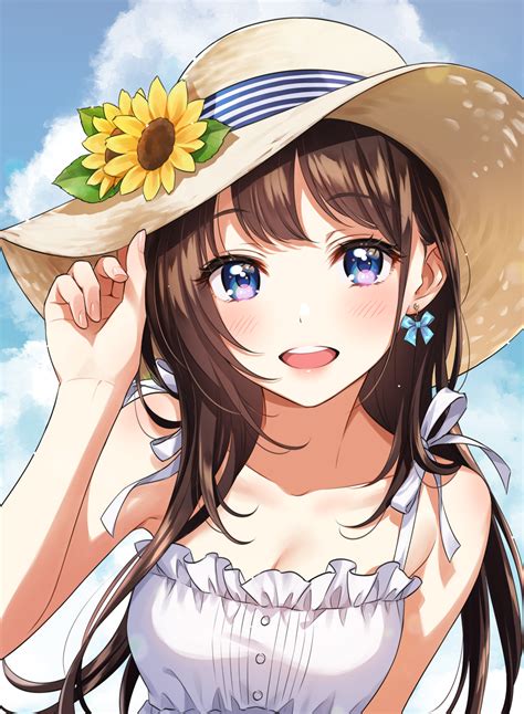 Anime Girl Smiling Drawing