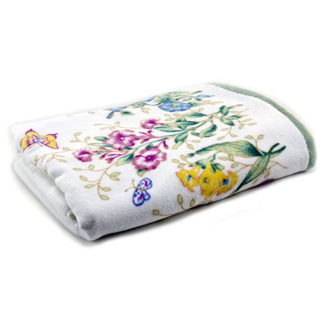 Lenox Butterfly Meadow Printed Bath Towel 100 Cotton 047596190067
