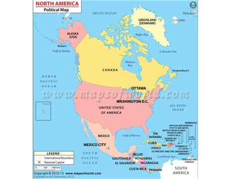 North America Map Political Map