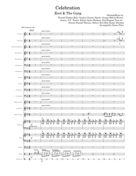 Celebration Kool And The Gang Sheet Music For Piano Trumpet In B Flat
