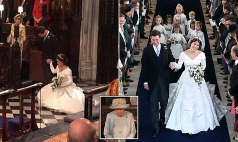 Princess Eugenie Performs A Very Deep Curtsy To The Queen Eugenie Wedding Royal Weddings