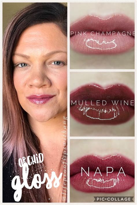 Pink Champagne Mulled Wine And Napa Lipsense Combo With Orchid Gloss