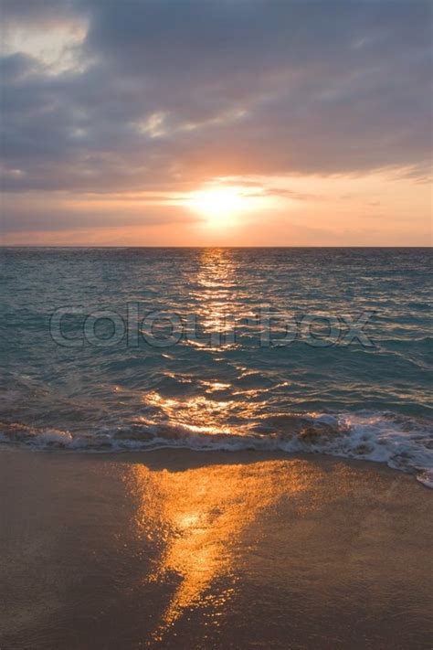 Calm Peaceful Ocean And Beach On Stock Photo Colourbox