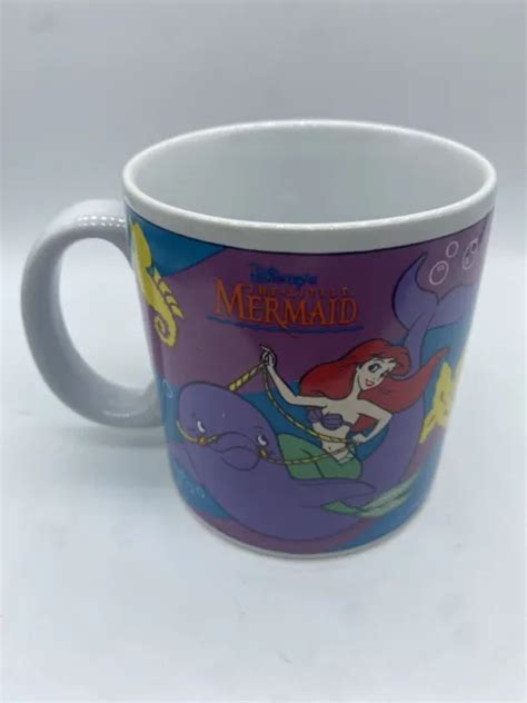 Vintage Disney Store Cup Mug The Little Mermaid Ariel Under The Sea