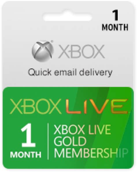Download 1 Month Membership Xbox Live Gold Subscription Card Xbox