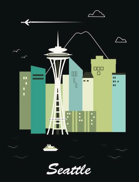 Top 60 Seattle Skyline Clip Art Vector Graphics And Illustrations Istock