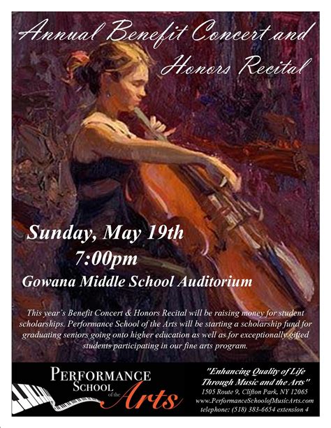 Of course practice time at home is necessary for your musical growth. Benefit Concert Flyer 2013 | CM School of Fine Arts: Music Lessons - Dance Classes - Clifton Park NY