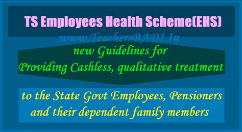 Ts Employees Health Schemeehs New Guidelines For Providing Cashless