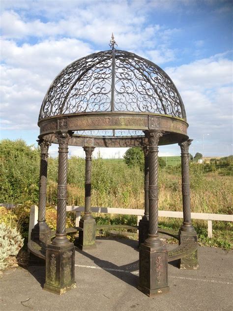 Old Victorian Style Cast Iron Gazebo Architectural Bandstand Gazebo