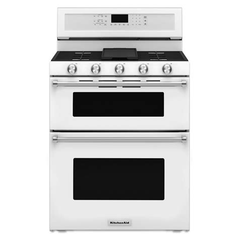 Kitchenaid 60 Cu Ft Double Oven Gas Range With Self Cleaning