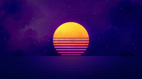 960x540 Retrowave Sunset 960x540 Resolution Hd 4k Wallpapers Images