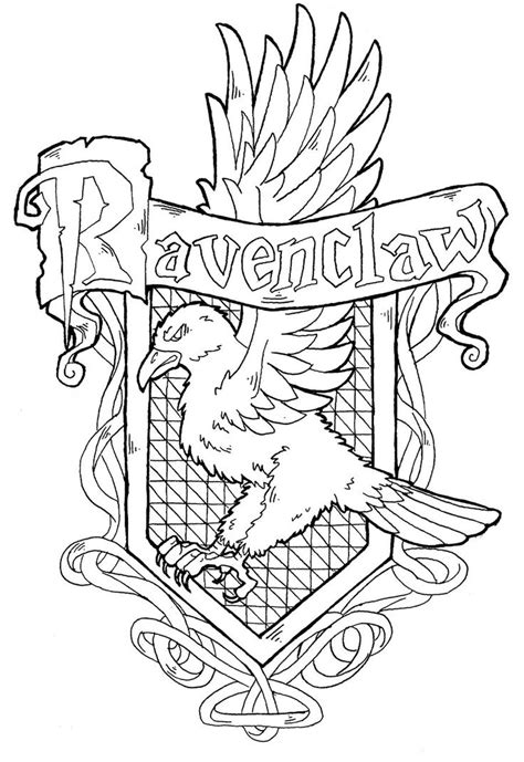 These gryffindor coloring pages were made for the kids who are brave, daring, and determined. Ravenclaw Crest | Harry potter colors, Harry potter ...