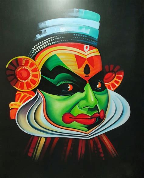 Kathakali Indian Art Paintings Art Deco Wall Art Abstract Art Painting