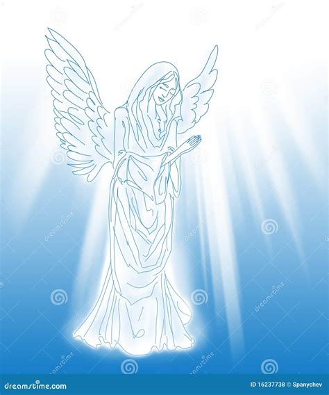 Praying Angel Silhouette Royalty Free Stock Photo