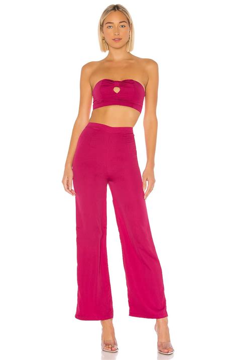 Superdown Annabel Pant Set In Berry Pink Lyst