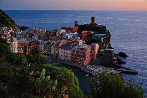 Vernazza Village In Cinque Terre Italy Stock Photo Image Of Cliff
