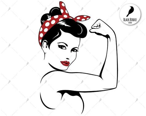 Rosie The Riveter Svg Strong Woman Svg Strong Woman Clipart Etsy