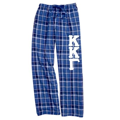 Kappa Kappa Gamma Pajama Pants I Blue Plaid Pajama Pants Pants Pajamas