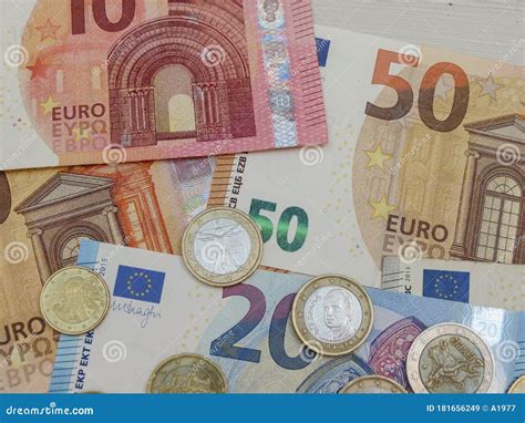 Euro Notes And Coins European Union Stock Image Image Of European