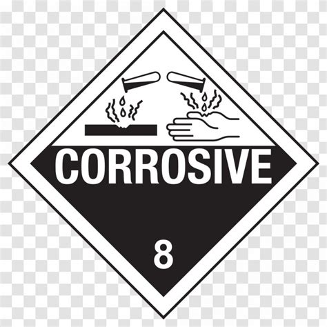 Hazmat Class Corrosive Substances Dangerous Goods Placard Un Number
